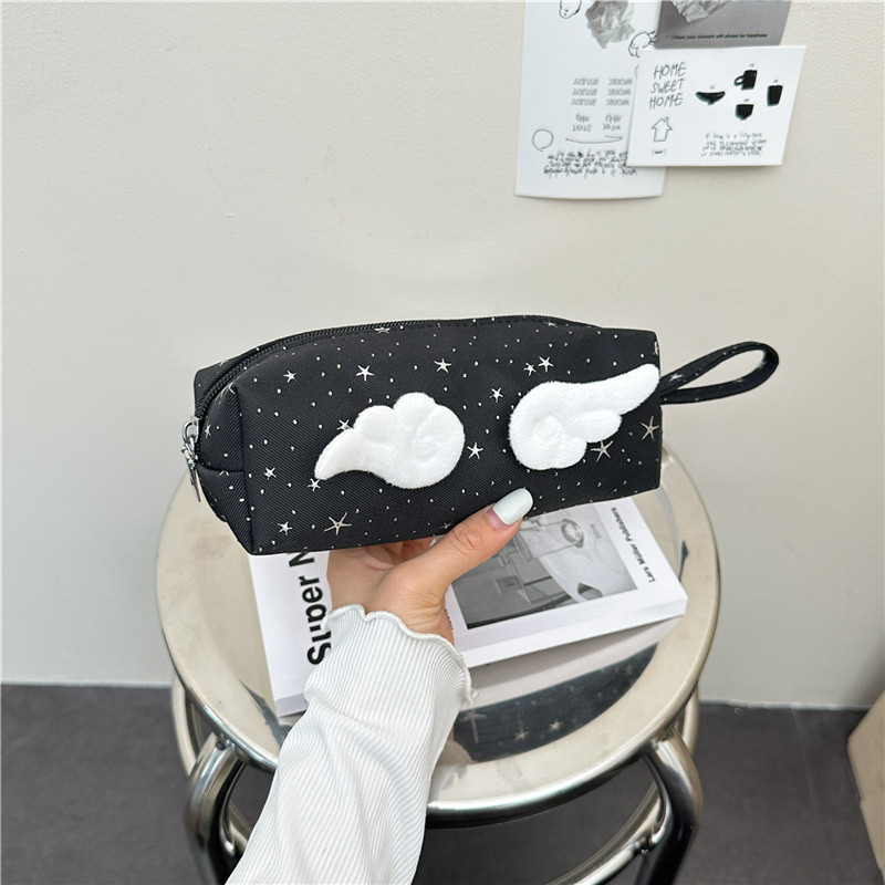 Angel Star bolsas de lápiz de nicho, bolsas de gran capacidad, bolsas de alta calidad, bolsas portátiles de moda, bolsas de almacenamiento ligeras