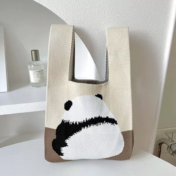 Панда (вид со спины), бежевый