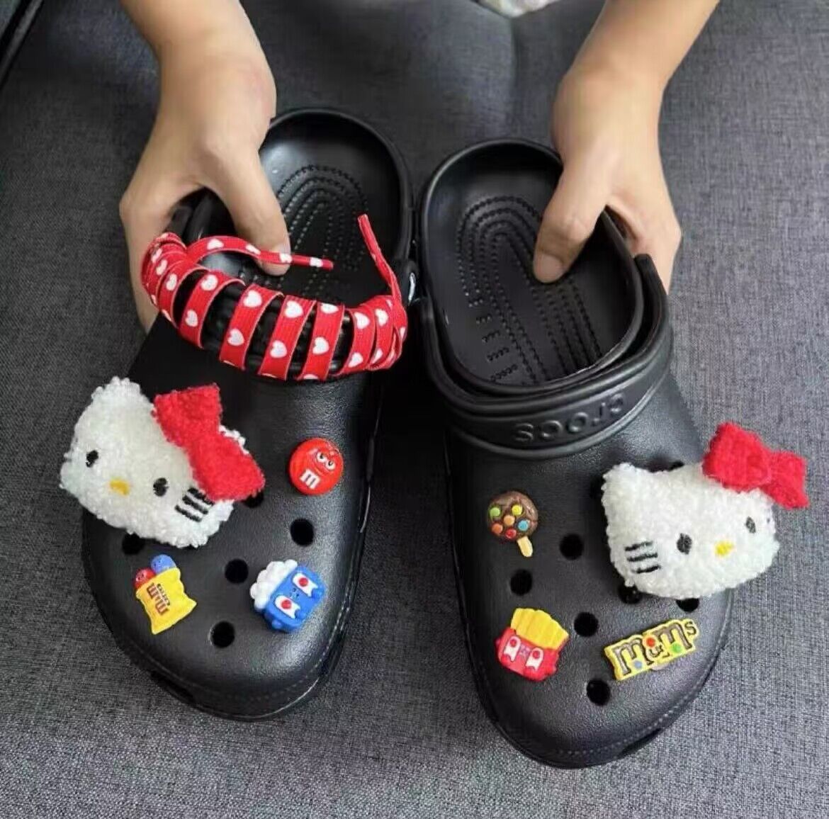 양털 키티 푸드 플레이-8종 세트 + 신발끈 1개