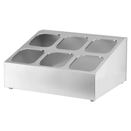 Stainless steel portion basin shelf jam box milk tea special pearl powder fruit box condiment rack square box
