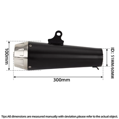 Motorcycle exhaust pipe Back Pressure Tail Section Universal