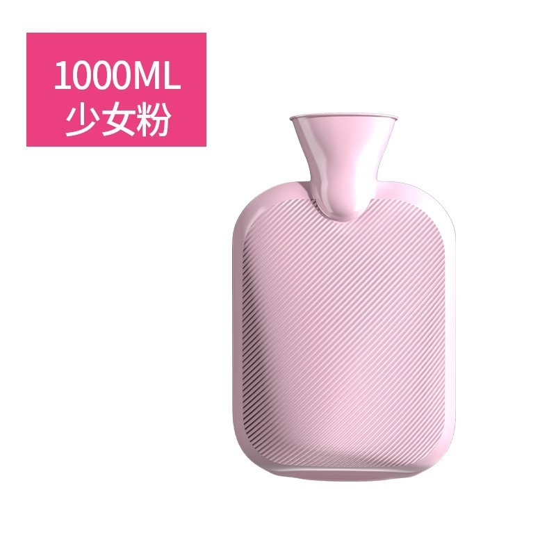 Bolsa de agua caliente inyección de agua caliente estómago caliente bolsa de agua caliente mano caliente para estudiantes de estómago pelusa de silicona de compresión caliente un cabello