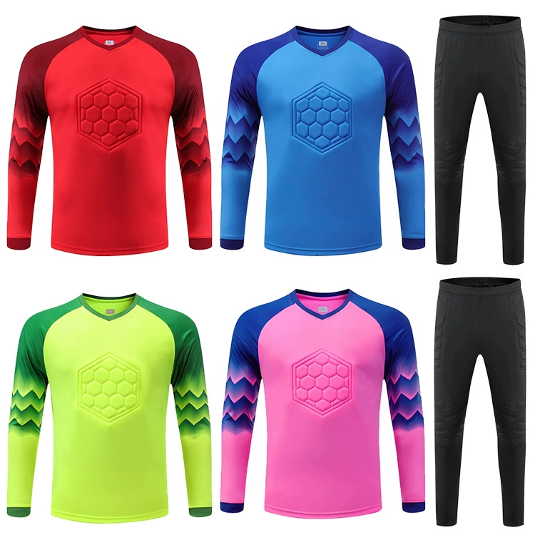 2022 Новый Вратарский костюм летние соревнования тренировочная командная форма рукав сдвиг Спорт на открытом воздухе дышащая Футбольная форма для печати