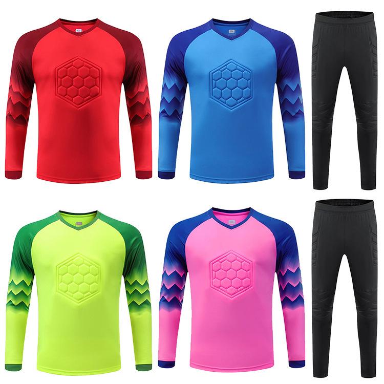 2022 new goalkeeper suit summer competition training team uniform sleeve shift outdoor sports breathable printable football uniform