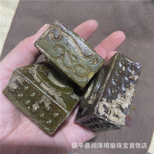 明清仿古做旧岫玉高古玉古玩玉器把玩把件玉琮综管古董收藏老物件