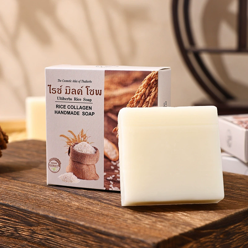 [Yiliina] Рисовое мыло Ароматное рисовое мыло с эфирным маслом Мыло ручной работы Очищающее и увлажняющее 70 г