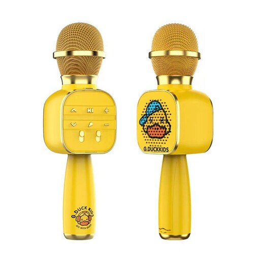 G.DUCK Yellow Duck Kids Microphone Toy, Baby Speaker and Karaoke Microphone, Bluetooth Wireless, Factory