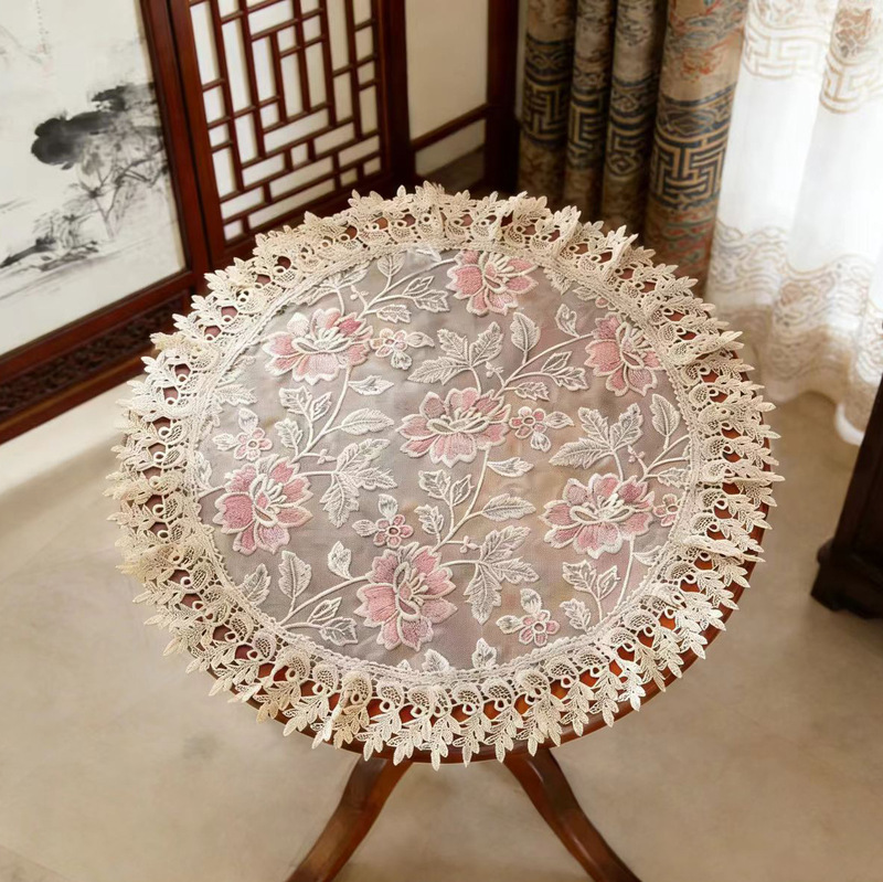 Cross-border Hot Exquisite Mesh Embroidered Tablecloth Lace Embroidered Tablecloth Multi-use Cover Towel Table Runner Round Table Nordic Cross-border Hot Exquisite Mesh Embroidered Tablecloth Lace Embroidered Tablecloth Multi-use Cover Towel Table Runner Round Table Nordic