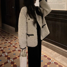 大码女装加棉小香风外套女2024冬季新款法式名媛高级百搭上衣A068