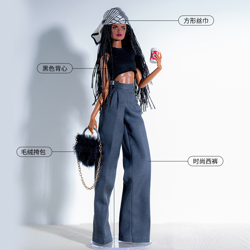 货仙仙超模娃娃衣服装 系列爸比黑人潮玩具欧美外贸货|undefined