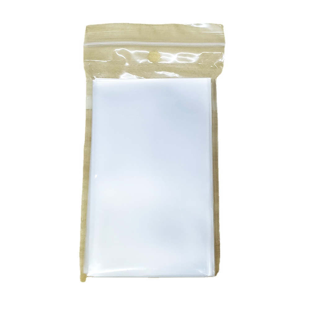 Venta al por mayor CPP transparente 20 tarjeta de seda película titular de la tarjeta gu ka tarjeta pequeña barra bolsa autoadhesiva bolsa de autosellado cubierta protectora palomitas de maíz