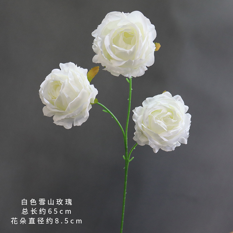 Material de flor de boda blanco brumoso artificial Misty Wedding Hall decoración camino plomo arreglo de flores techo flor artificial Flor de plástico