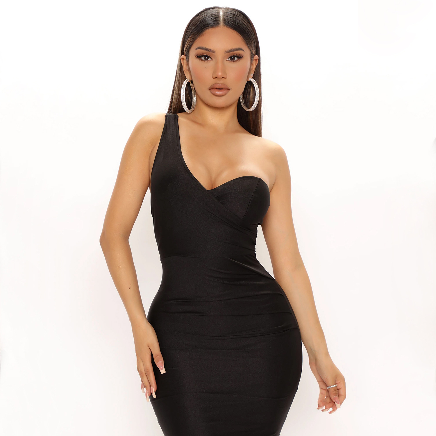 Women's Sheath Dress Fashion Strapless Patchwork Sleeveless Solid Color Maxi Long Dress Daily display picture 8