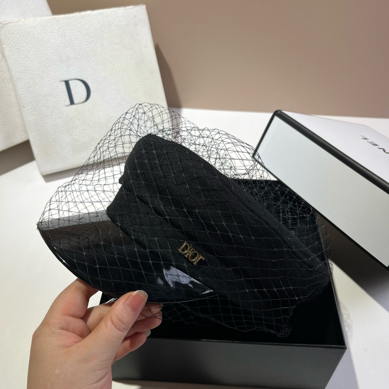D欧美名媛风网纱毛呢海军帽广州高品质羊毛报童帽秋冬新潮鸭舌帽|undefined