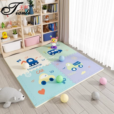 Manufacturer Wholesale Children's Climbing Mat Splicing Baby Crawling Mat Game Mat Thickened Cartoon Foam Floor Mat for Home Use (Avtomobil döşəmə paspasları) - car-home-length-and-width-60-thick-10cm-a-pack-of-4