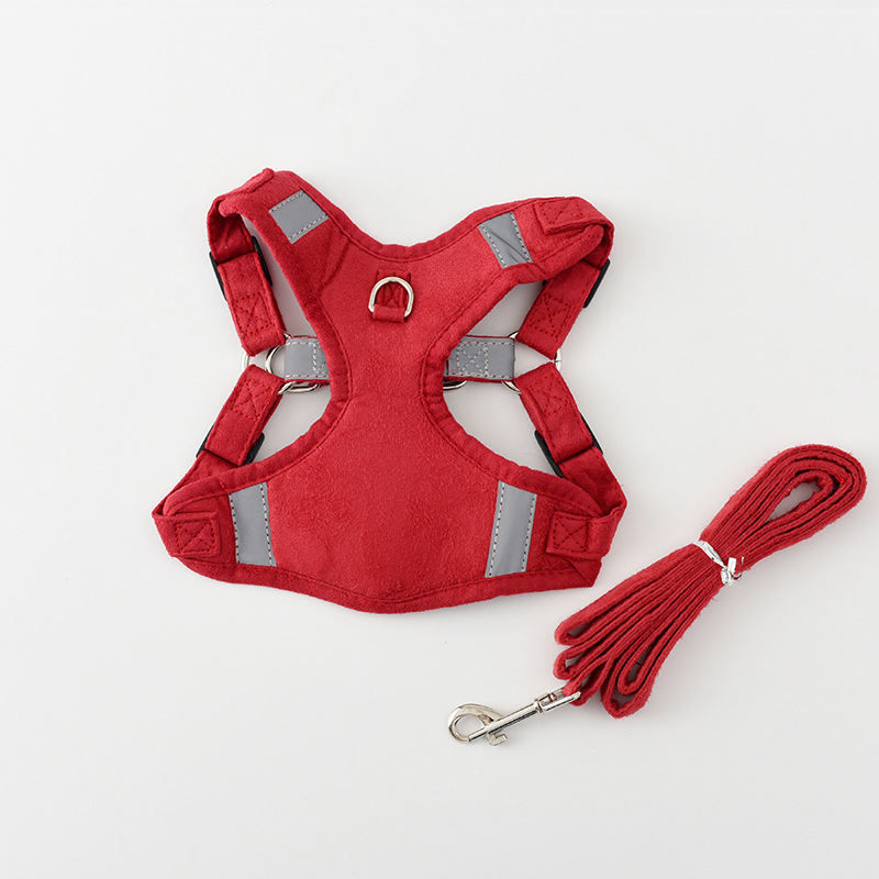 Nueva correa de gato noche reflexivo gato correa ajustable cuello pecho espalda en stock al por mayor