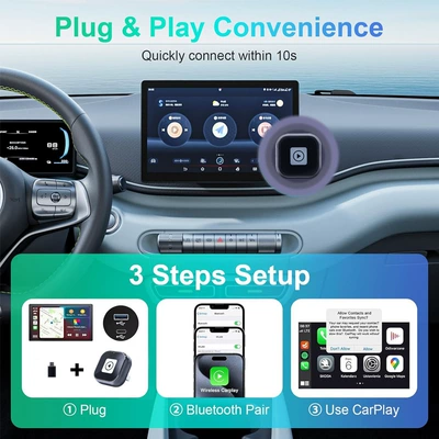 Simsiz CarPlay və Android Auto to Wireless Carplay Module