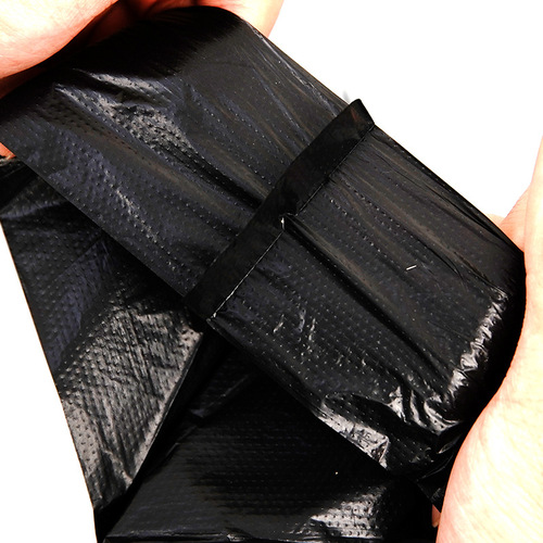 Food disposable rectangular black two-color clothing non-transparent PE new material smiling bag