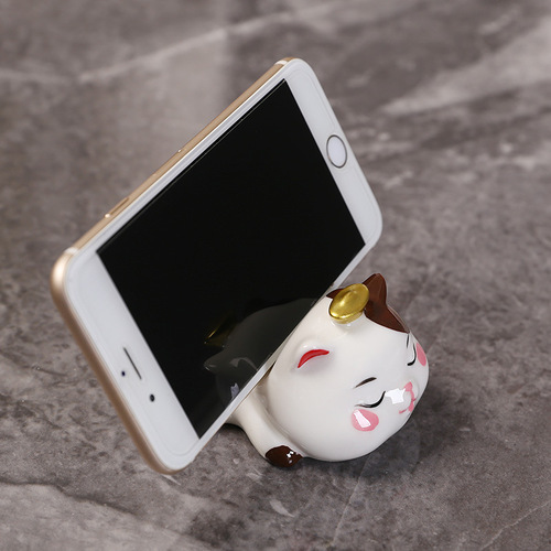Creative Ceramic Money Cat Home Decor, Japanese Cat Cute Plush, Healing Office Desk Accent