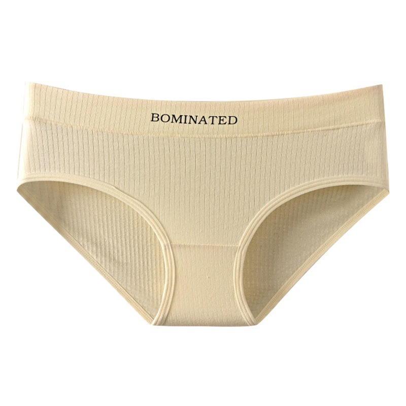 El otoño y el invierno nuevo 7A puro algodón antibacteriano entrepierna estilo deportivo chica Morandi cómodo sin costuras Mediados de cintura algodón suave ropa interior envuelta en la cadera