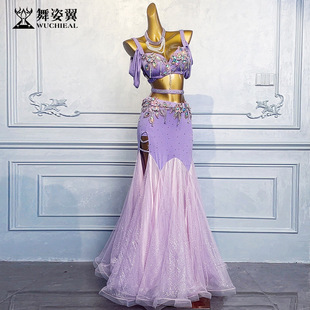 Wing Belly Dance Table Performance Practice Costume Women's 2024 New WZY023