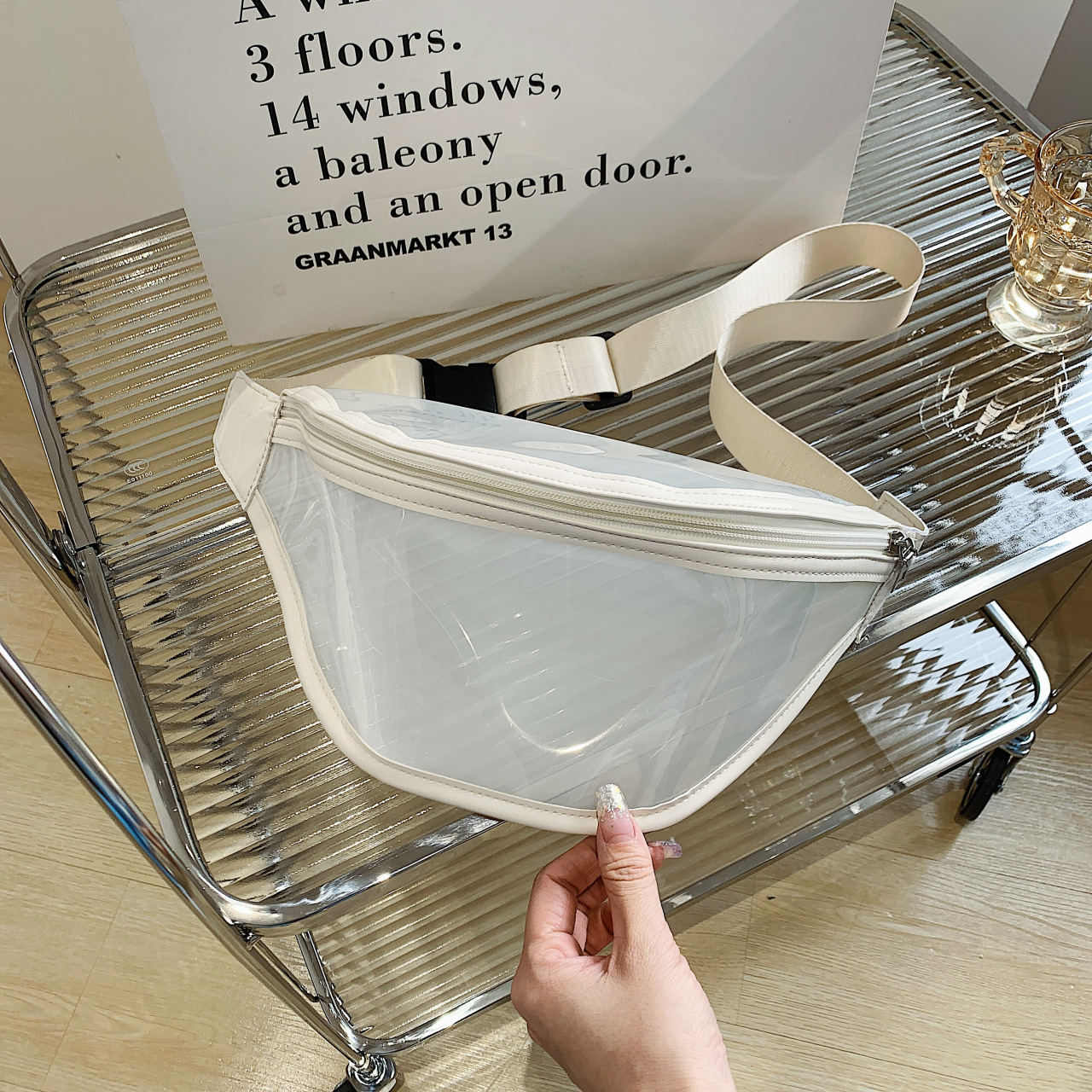 Bolsos transparentes populares, bolsos de mujer, 2024, nueva tendencia, bolsos de mensajero simples y de moda, bolsos de pecho casuales, bolsillos, pvc