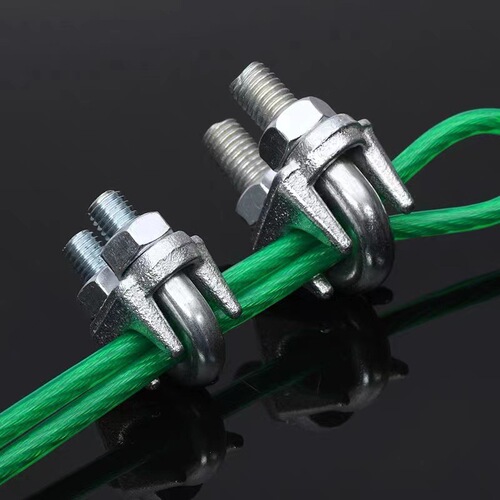 Manufacturer wholesale heavy duty wire rope chuck galvanized malleable steel chuck wire rope buckle chuck U-shaped cat claw lock