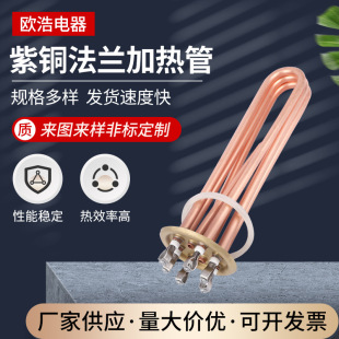 1.5寸電加熱棒380V 紫銅DN40/50空氣能暖氣片加熱管工程水箱電熱