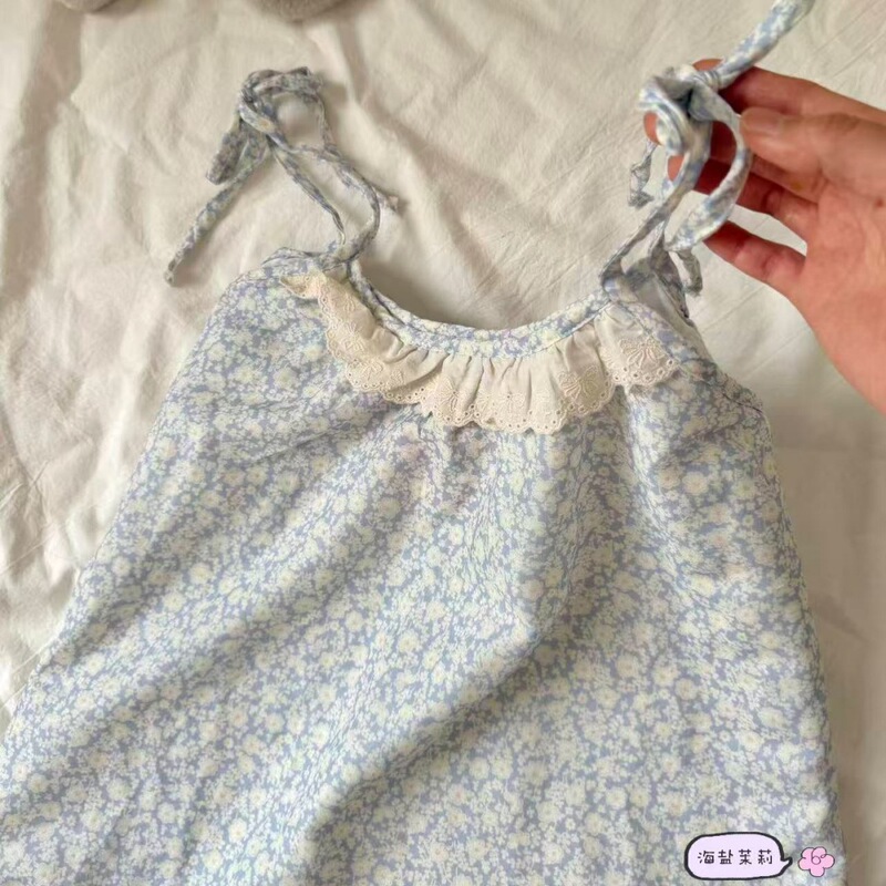 Candy Diary Suspender Shorts Pajamas for Home, Gentle and Comfortable, Made of Pure Cotton Gauze Fabric with Built-In Breathability and Cooling Sensation Candy Diary Suspender Shorts Pajamas for Home, Gentle and Comfortable, Made of Pure Cotton Gauze Fabric with Built-In Breathability and Cooling Sensation