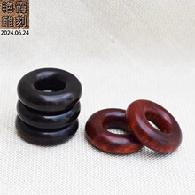 平安扣精工黑檀木赞比亚血檀Diy配件饰品吊坠钥匙扣车挂包挂文玩