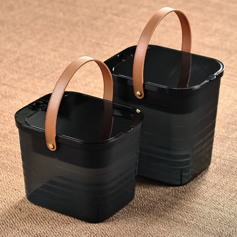 Визуализация чайного ведра кунг-фу чайного серого чайного серого аксессуара прозрачного серого домашнего ведра для чайного шлака