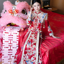 丝绒秀禾服2025新款新娘结婚新中式礼服新式婚纱嫁衣敬酒服秋冬季