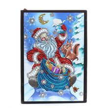 外贸DIY手工艺品 钻石画笔记本圣诞节款圣诞老人礼物十字绣装饰画