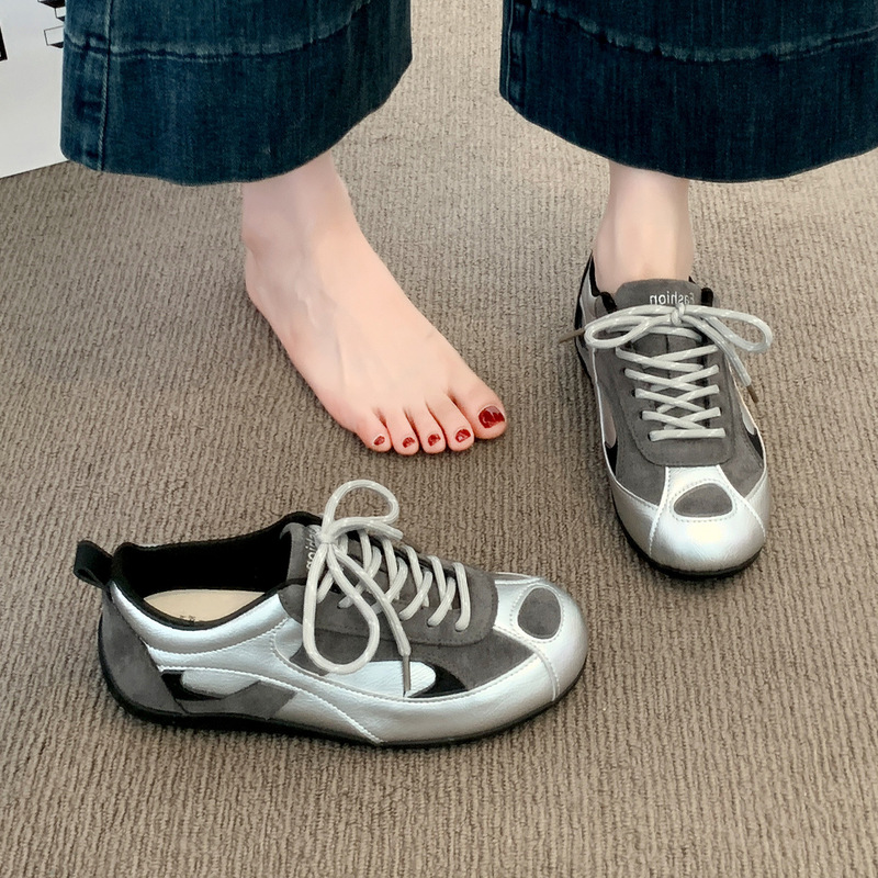 红色德训鞋女款2025新款秋季系带轻便阿甘休闲运动鞋子女鞋ins潮|undefined
