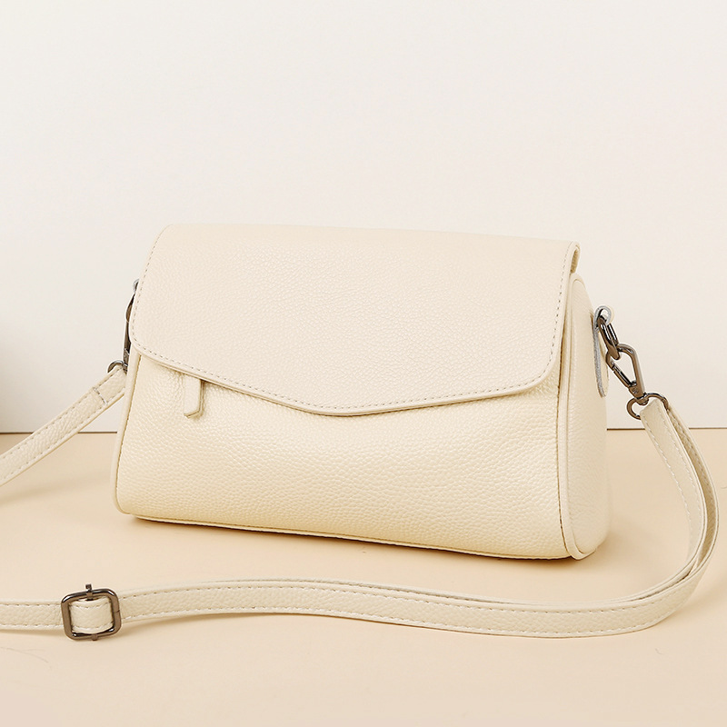 Top Grain Cowhide Small Square Bag For Women 2026 New Fashion Genuine Leather Mother's Bag Large Capacity Crossbody Shoulder Pillow Bag - Thumbnail 2