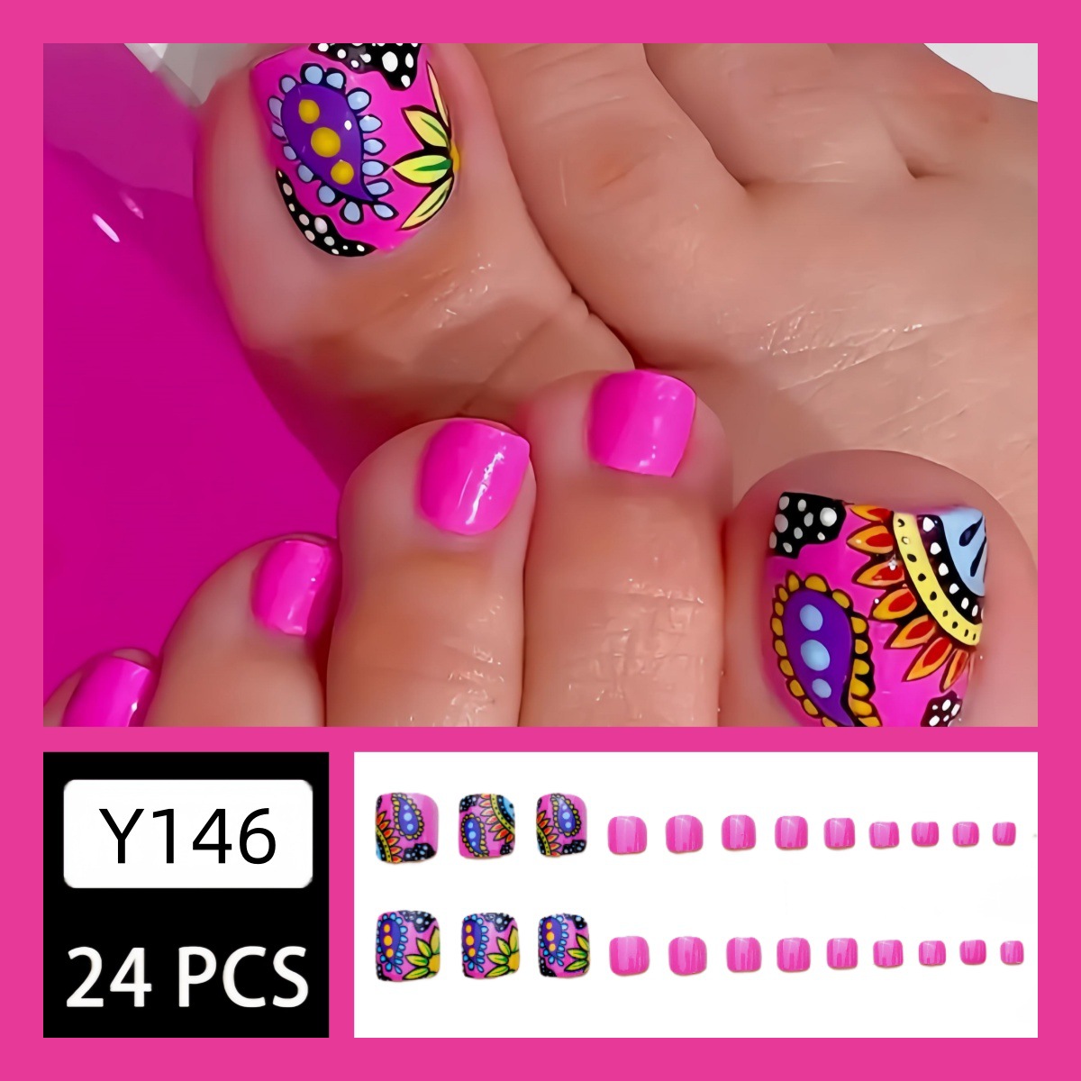 press-on nails Nail Supplies Casual Flower ABS Press-on Nails 1 Set