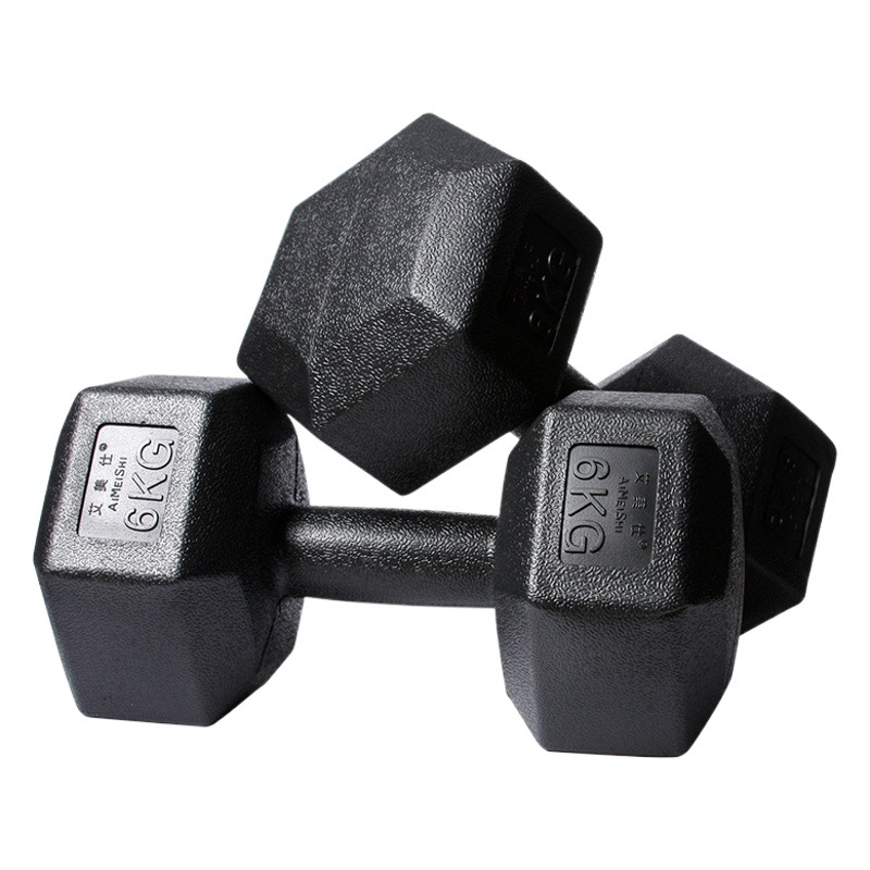 Hexagonal mancuerna para hombres equipo de fitness en el hogar 5kg10kg niños de la escuela primaria ejercicio con mancuernas brazo músculo recubrimiento femenino