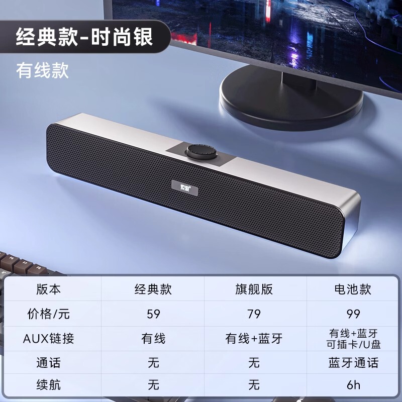 索愛A6コンピュータオーディオデスクトップ家庭用ノートパソコンデスクトップ有線bluetoothスピーカーマイク重サブウーファ|undefined