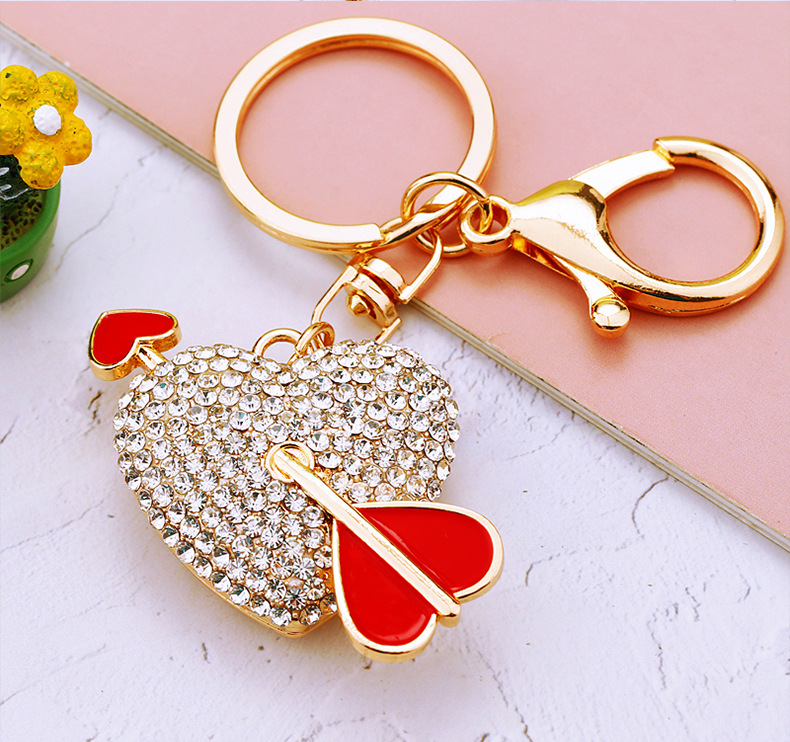 Cute Heart Shape Zinc Alloy Valentine's Day Women's Keychain display picture 1