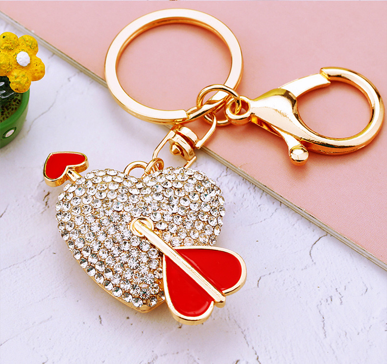 30g Weight Cute Heart Shape Zinc Alloy Valentine's Day Women's Keychain