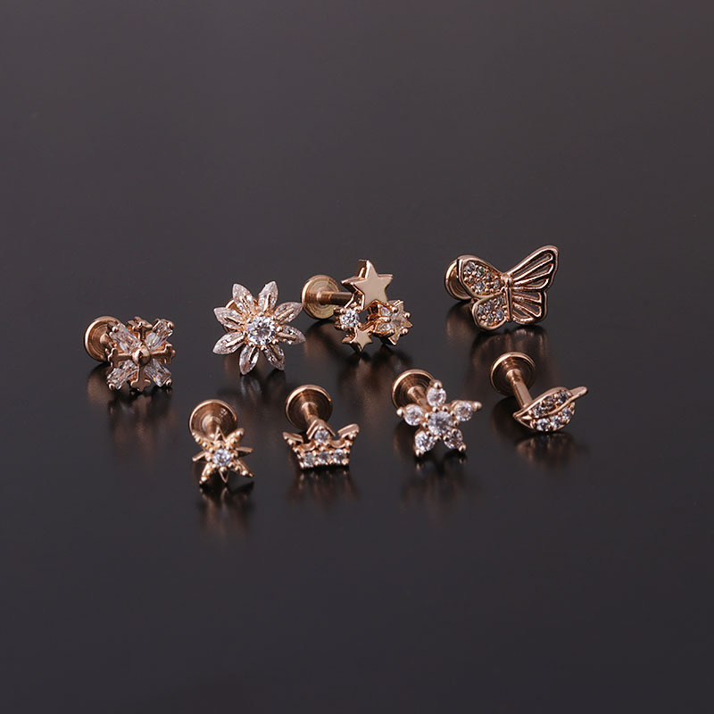 New Fashion Micro-inlaid Zircon Earrings display picture 1