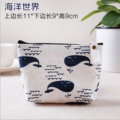 Monedero de tela estilo coreano, bolso pequeño con dibujos animados