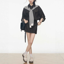 水洗牛仔连衣裙短裙女2025新款小个子韩系通勤