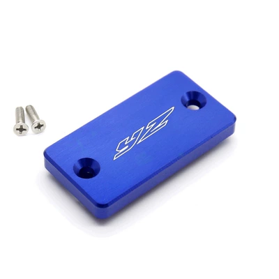 Suitable for Yamaha YZ65/YZ85 modified motorcycle front brake oil pump cover, aluminum alloy brake master cylinder cover accessories (Motorcycle Safety Supplies) - blue