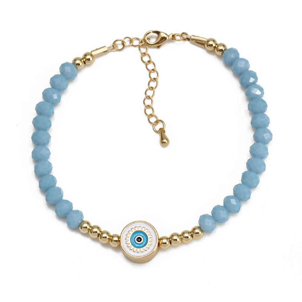 Cartoon Style Eye Copper Enamel Bracelets 1 Piece