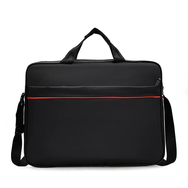 Black Oxford Cloth Laptop Bag 15.6inch Single Shoulder Crossbody Business Briefcase Simple Men's Notebook Bag
