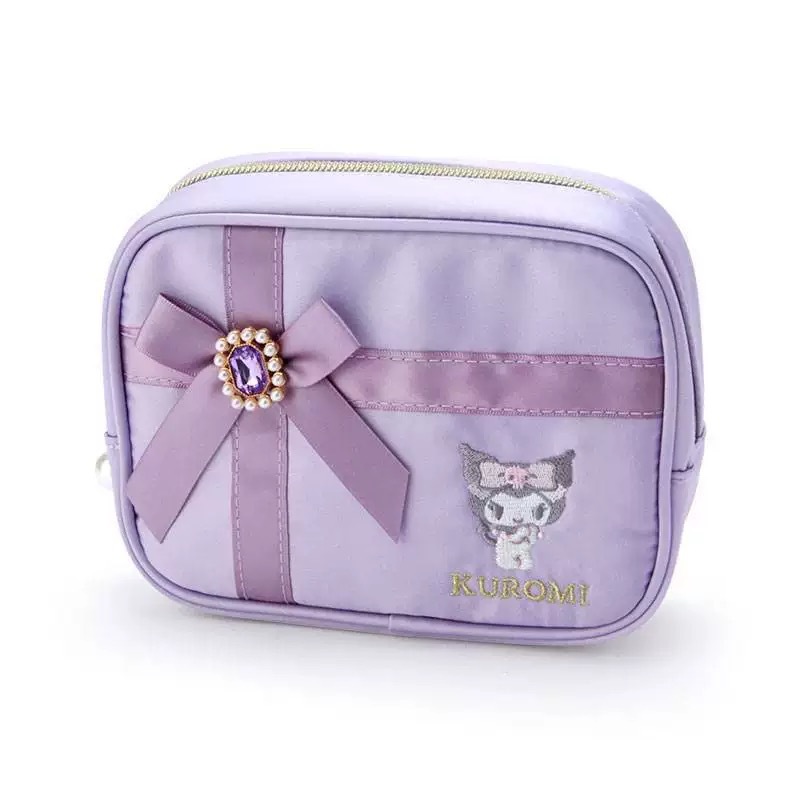 Cute brand handheld cosmetic bag with bow to go out