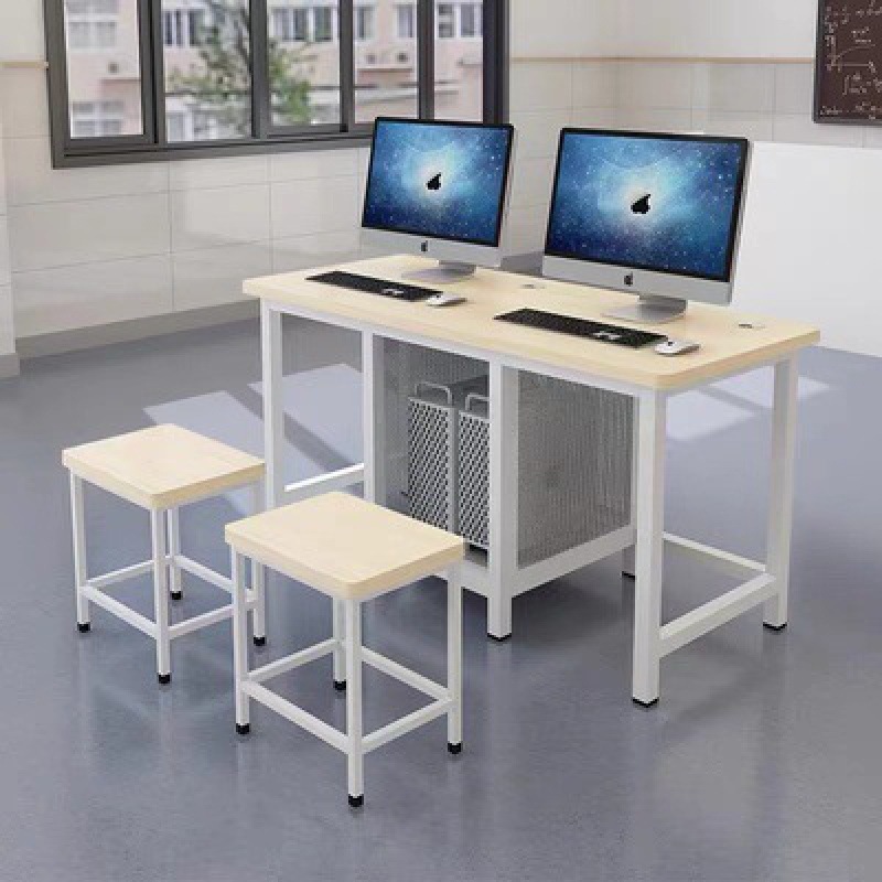 강철 이중 컴퓨터 책상(단일 호스트 캐비닛)