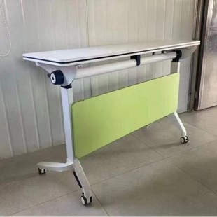 Folding Conference Table Training Table Removable Splicing Long Table with Wheels Multi-Functional Desk School Table and Chair Combination
