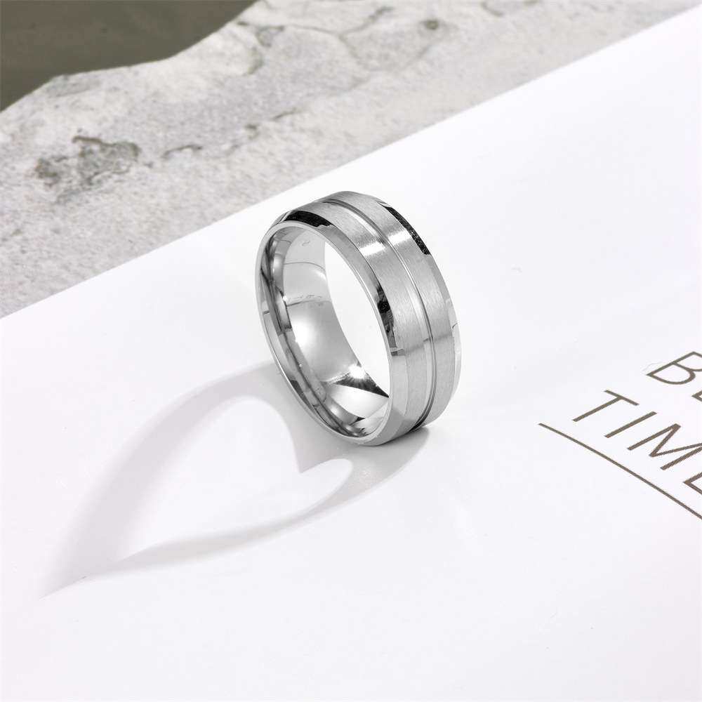 matte fashionable ring stainless steel